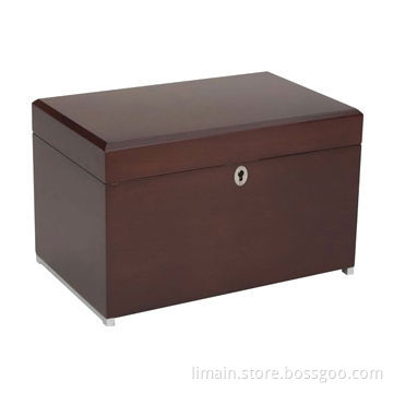 Wooden Jewelry Box with Light Walnut Finishing